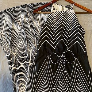 Long black and white Limited dress